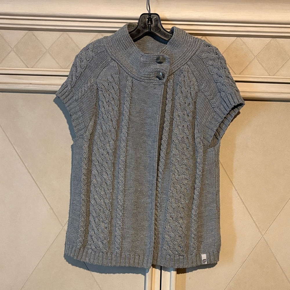 Orage Gray Cable Knit Women's Cardigan